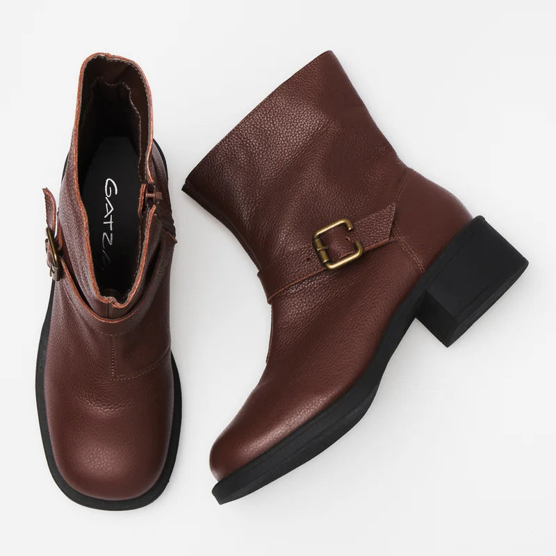 Eldra Leather Boot - Brown