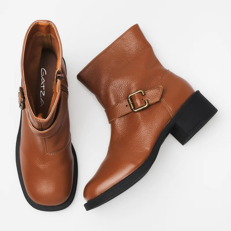 Eldra Leather Boot - Caramel