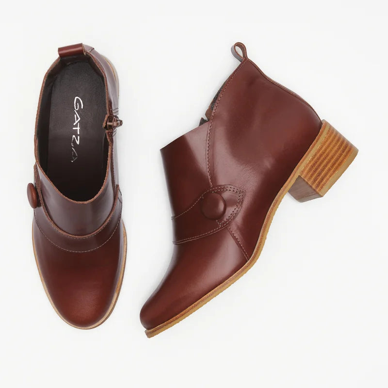 Martina Leather Boot - Burgundy
