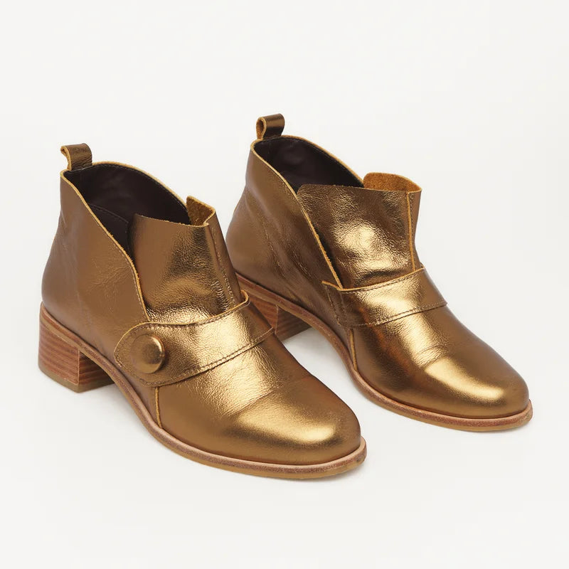 Martina Leather Boot - Old Gold