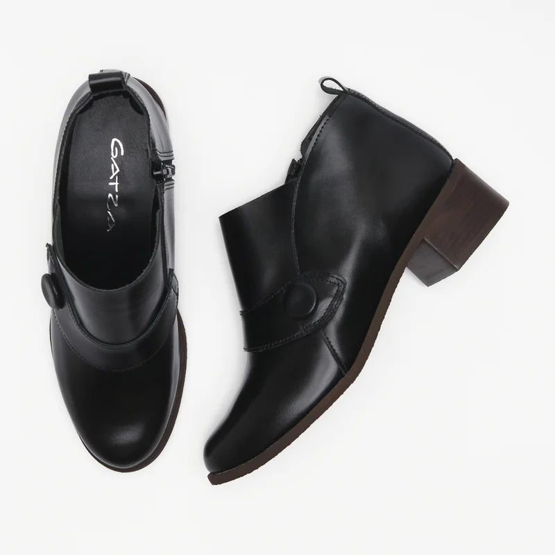 Martina Leather Boot - Black