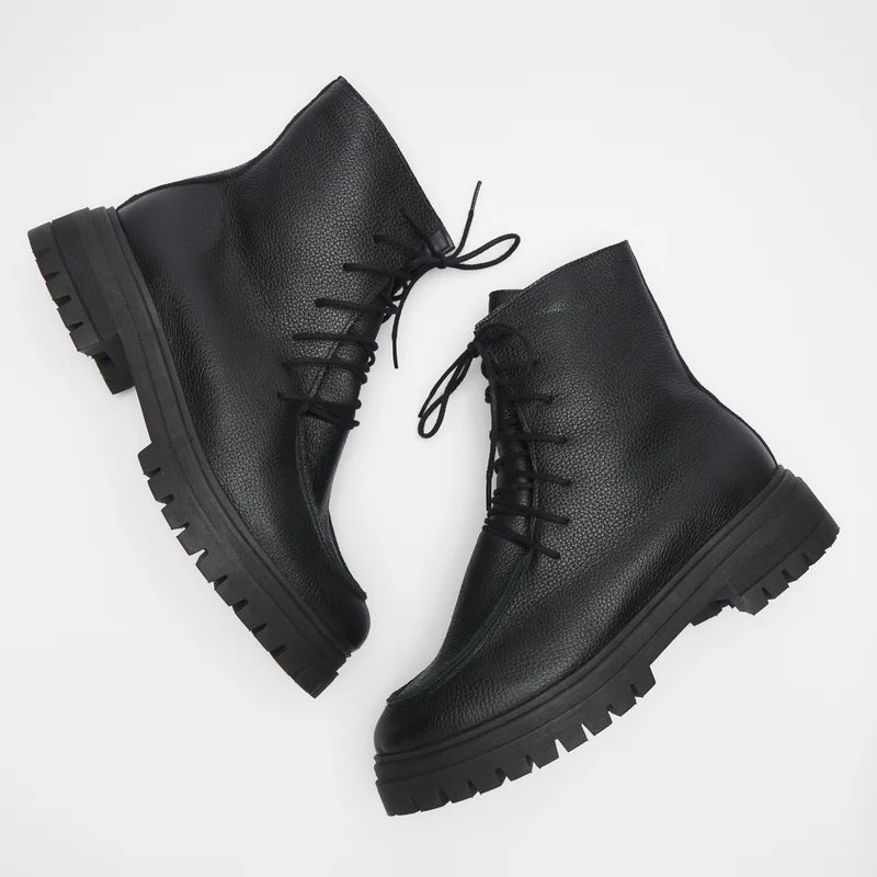 Elise Combat Boot - Black