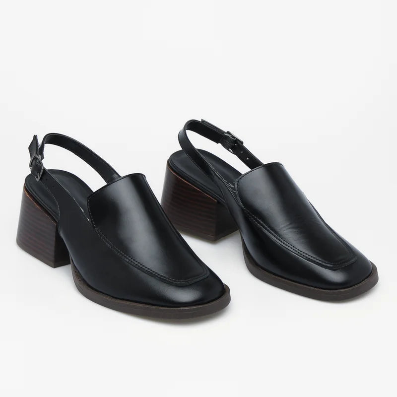 Luana Leather Loafer - Black