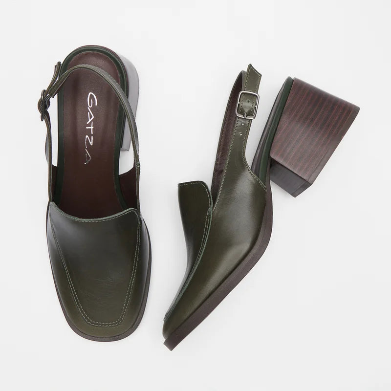 Luana Leather Loafer - Green