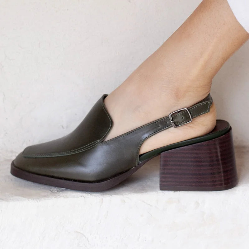Luana Leather Loafer - Green