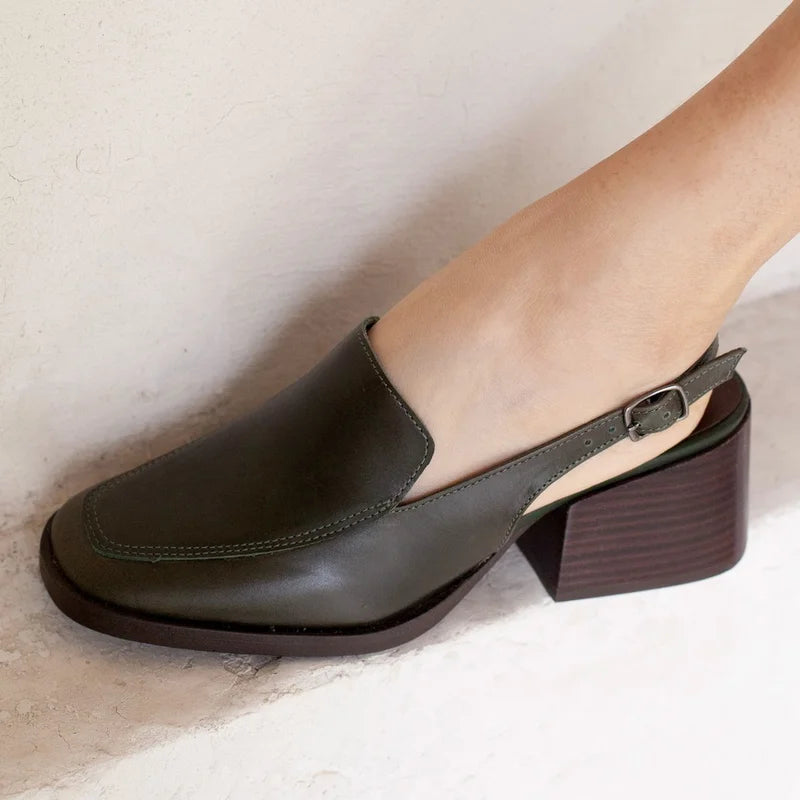 Luana Leather Loafer - Green