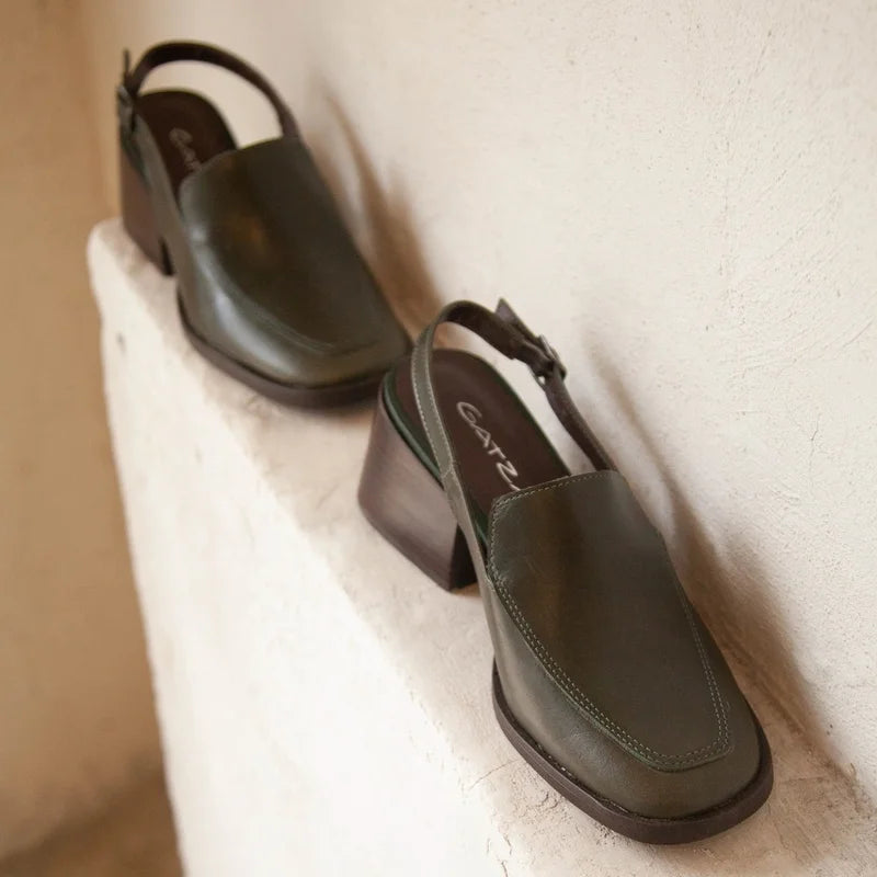 Luana Leather Loafer - Green