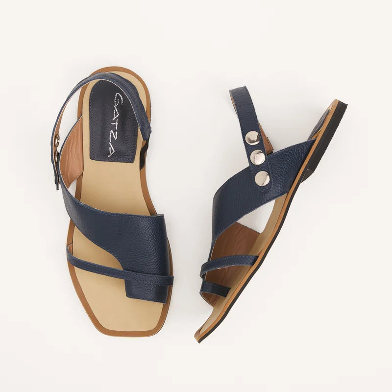 Elen Blue Flat Sandal