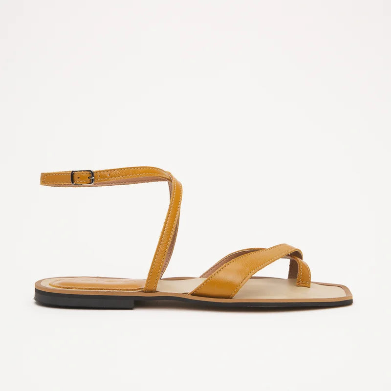 Elisa Flat Sandal - Yellow