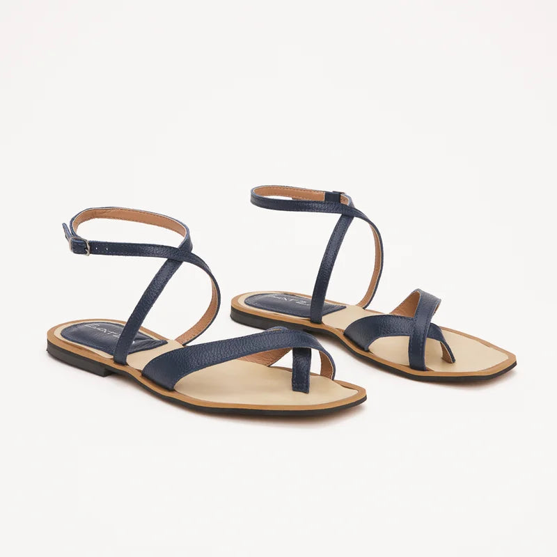 Elisa Flat Sandal - Blue