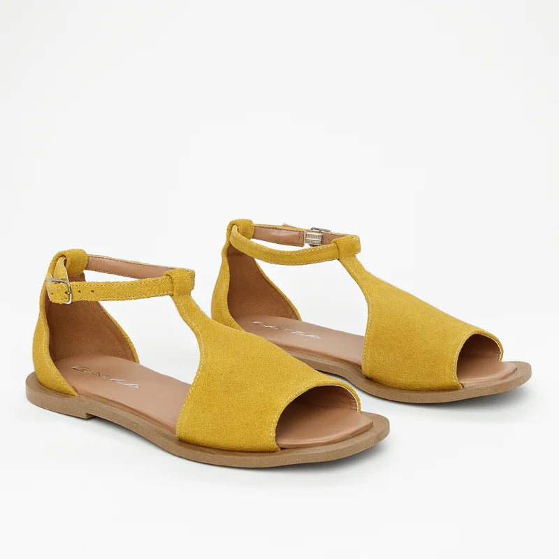 Selena Flat Sandal - Yellow