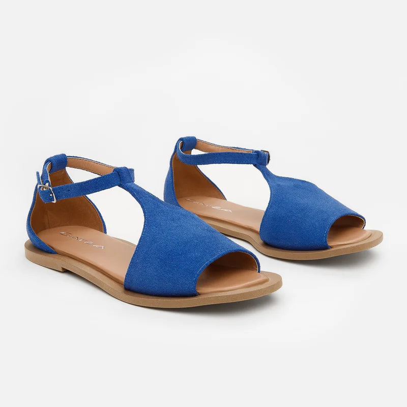 Selena Flat Sandal - Blue