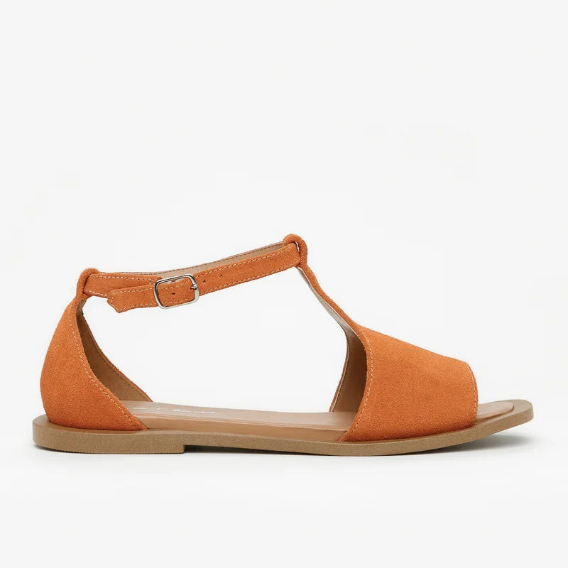 Selena Flat Sandal - Black