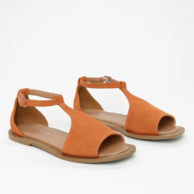 Selena Flat Sandal - Orange