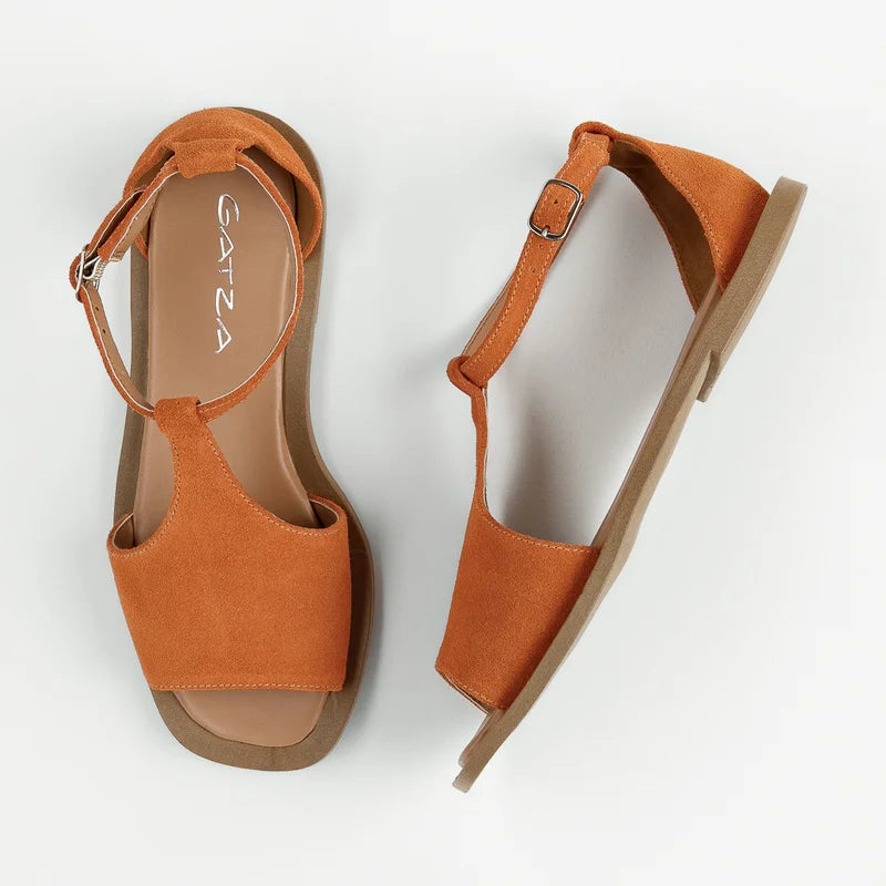 Selena Flat Sandal - Orange