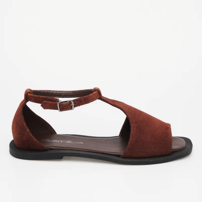 Selena Flat Sandal - Black