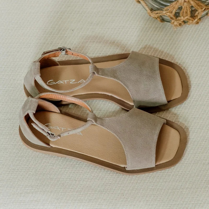 Selena Flat Sandal - Black