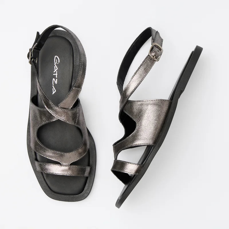 Serena Silver Flat Sandal