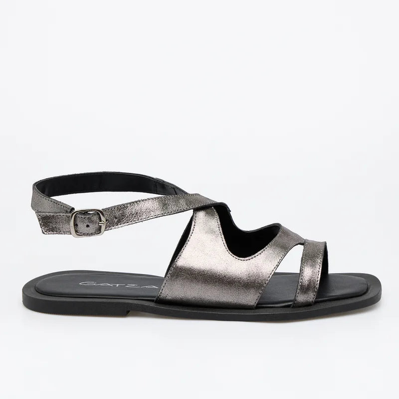 Serena Silver Flat Sandal