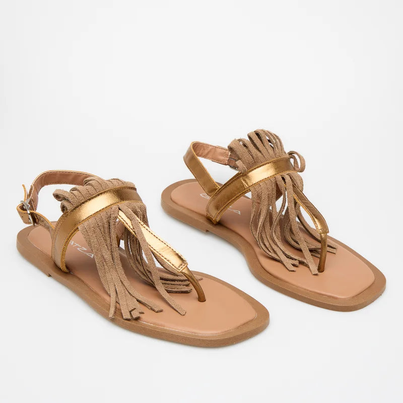 Lumine Leather Flat Sandal - Siena