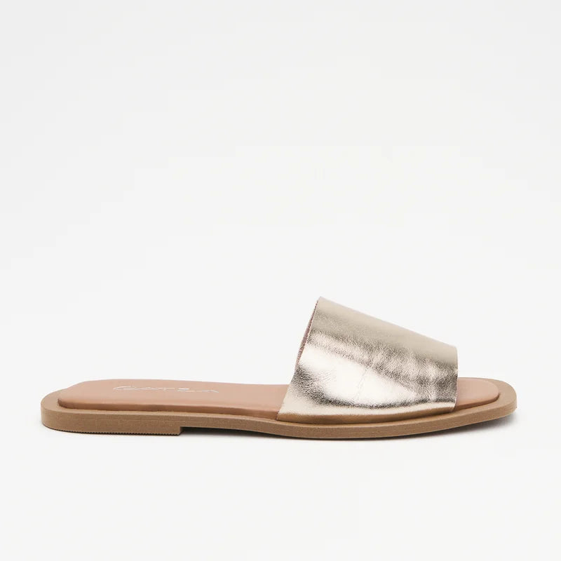 Yasmin Silver Flat Sandal