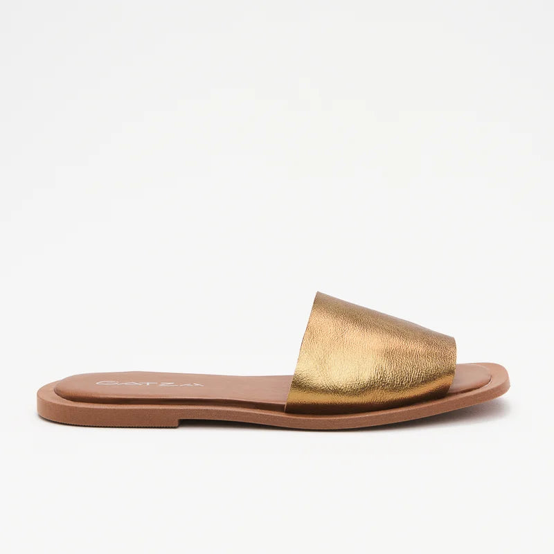 Yasmin Silver Flat Sandal