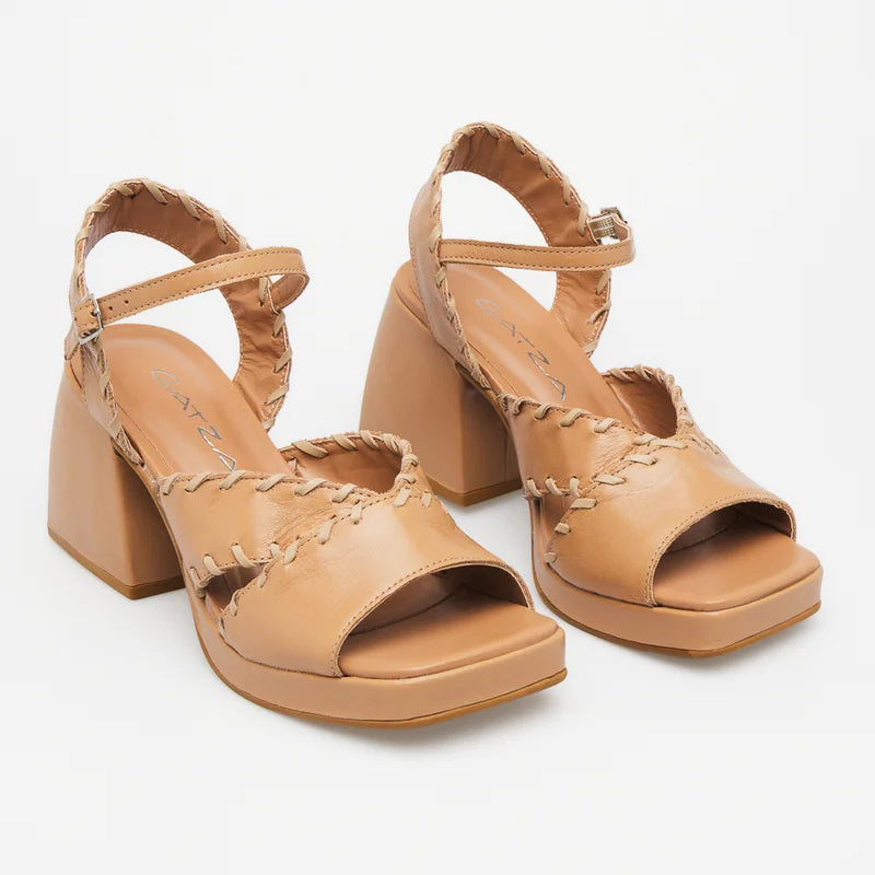 Amantra Leather Sandal - Beige