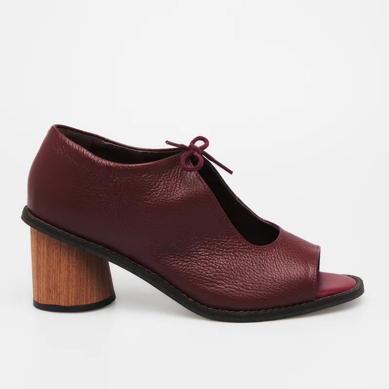 Amarril Leather Sandal - Burgundy