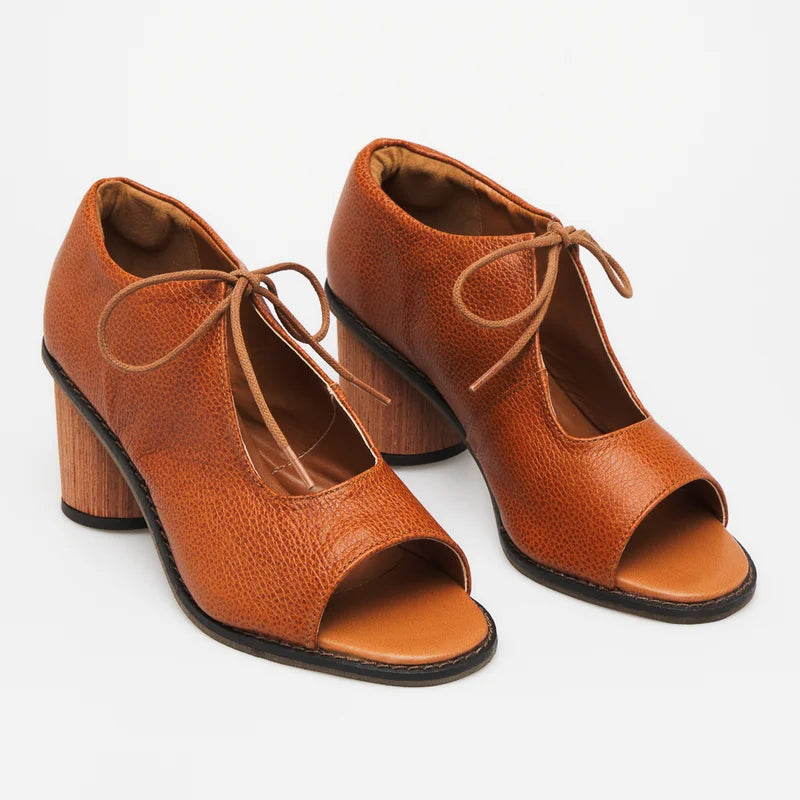 Amarril Leather Sandal - Caramel