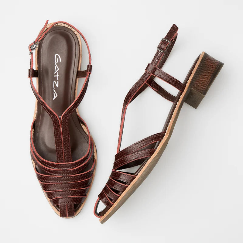 Áurea Sandal - Burgundy