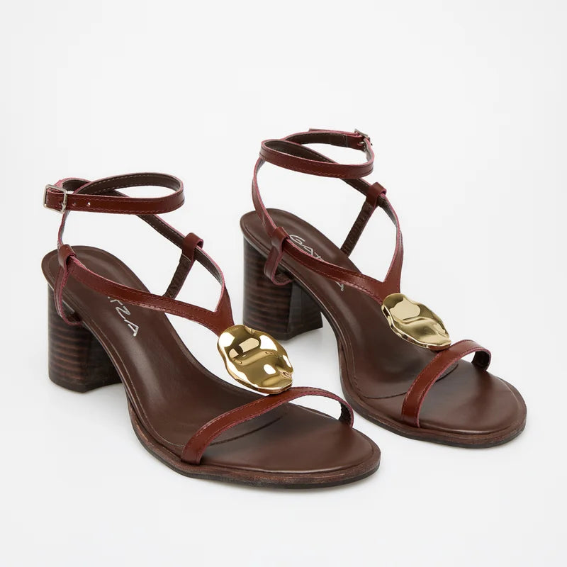 Azzora Leather Sandal - Coffee