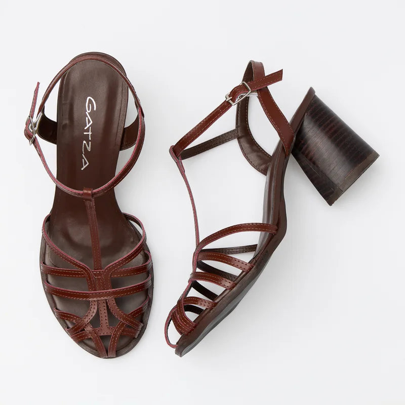 Stratta Leather Sandal - Coffee