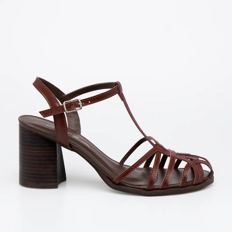 Stratta Leather Sandal - Coffee