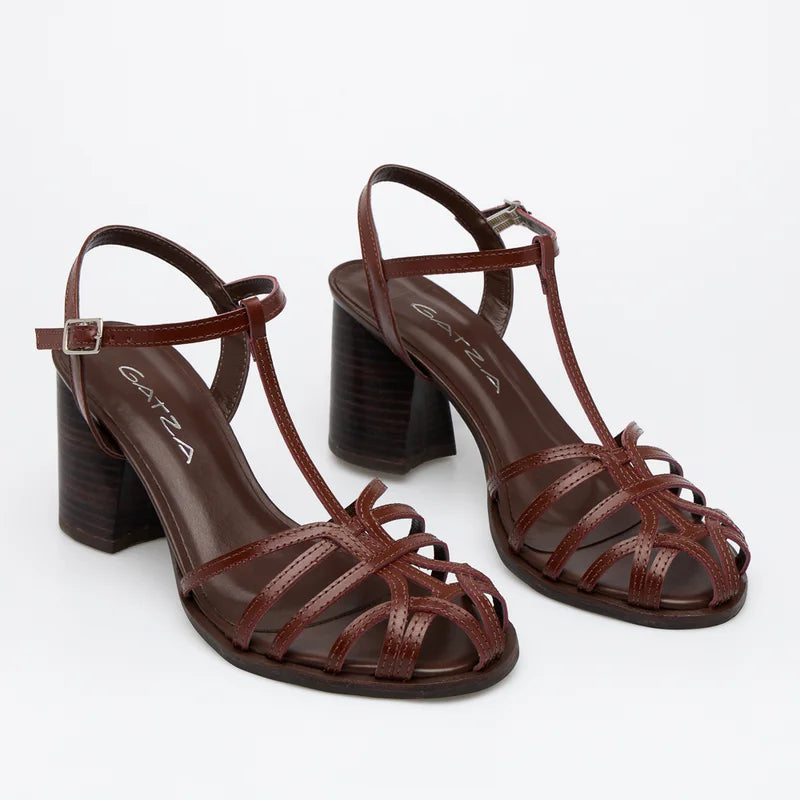 Stratta Leather Sandal - Coffee