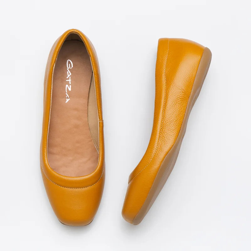 Relevo Leather Flat- Honey