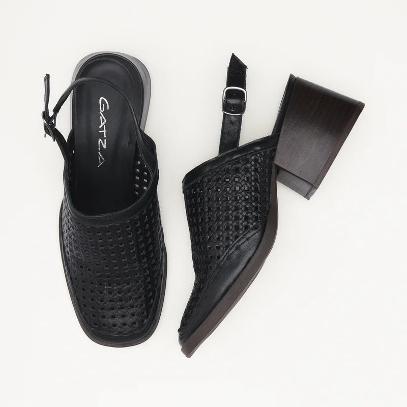Allora Leather Shoe - Black