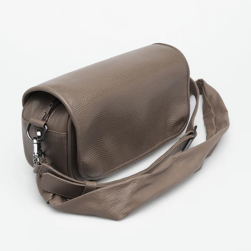 Lezard Leather Baguette Bag - Sieno