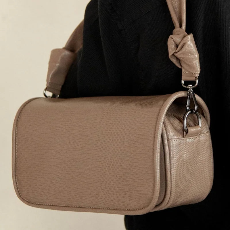 Lezard Leather Baguette Bag - Sieno
