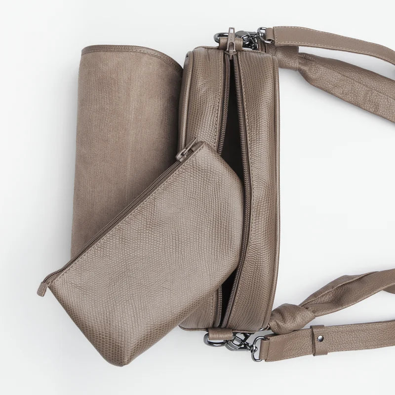 Lezard Leather Baguette Bag - Sieno