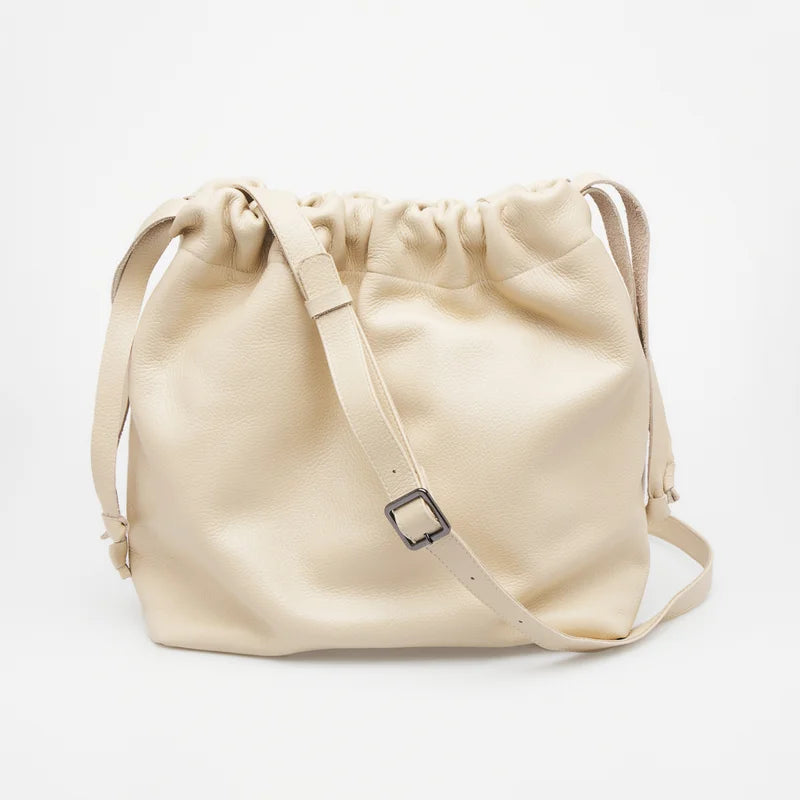 Leather Bucket Bag - Off White