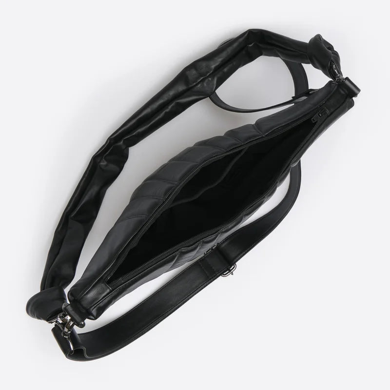 Leather Concha Bag - Black
