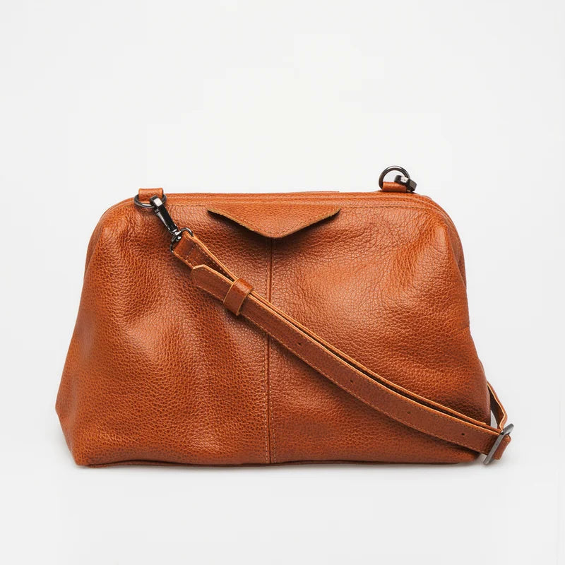 Cora Leather Bag - Caramel