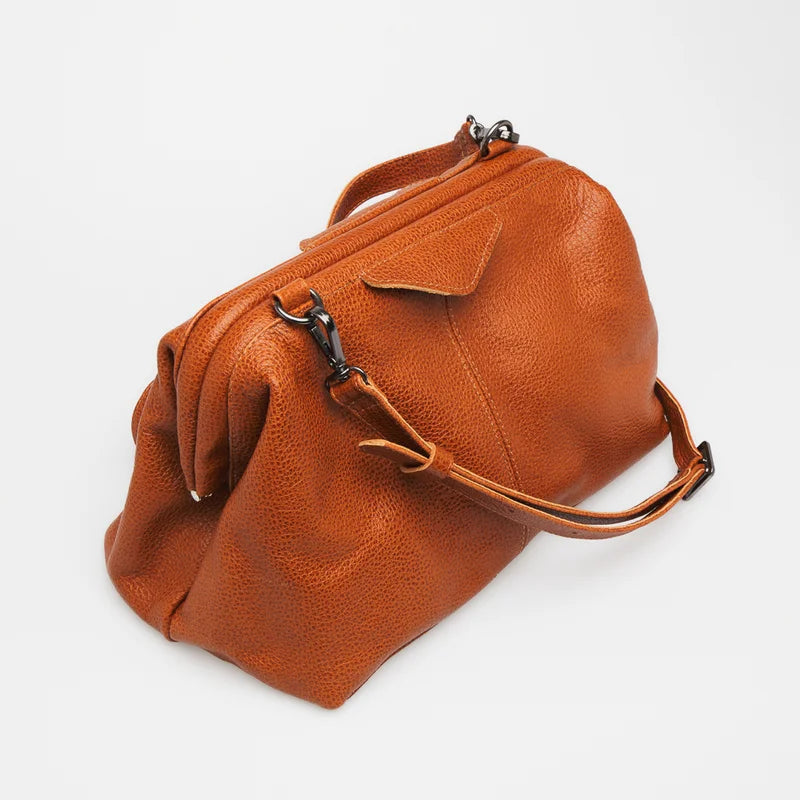 Cora Leather Bag - Caramel