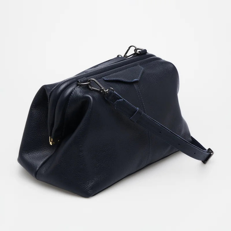 Cora Leather Bag - Blue