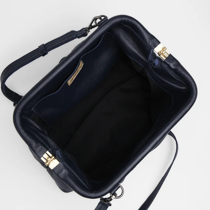 Cora Leather Bag - Blue