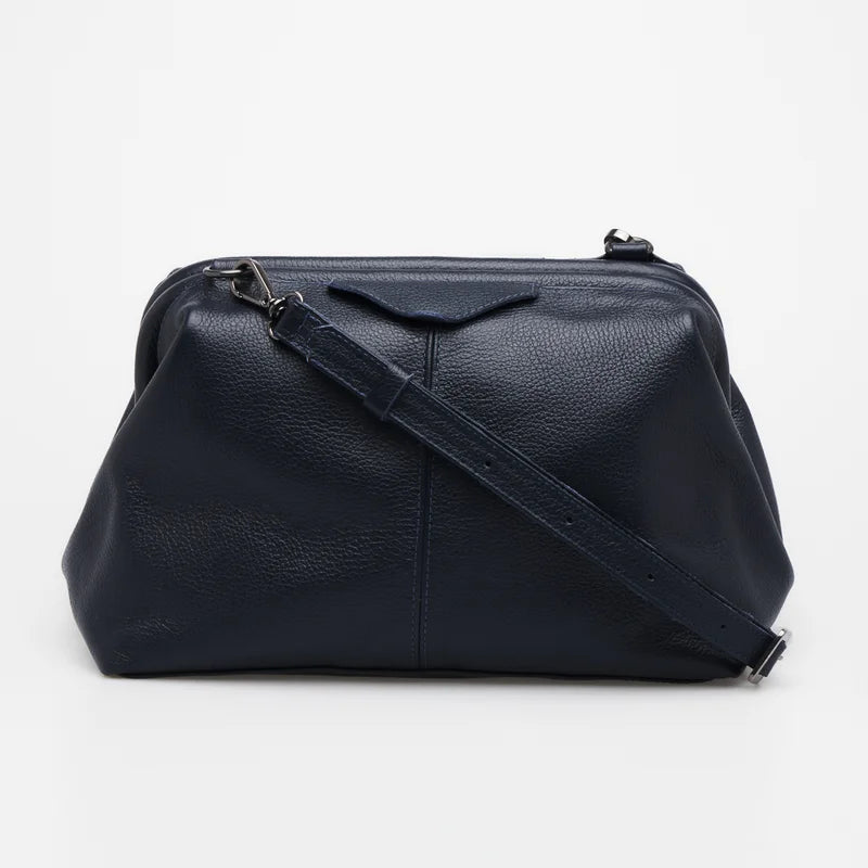 Cora Leather Bag - Blue