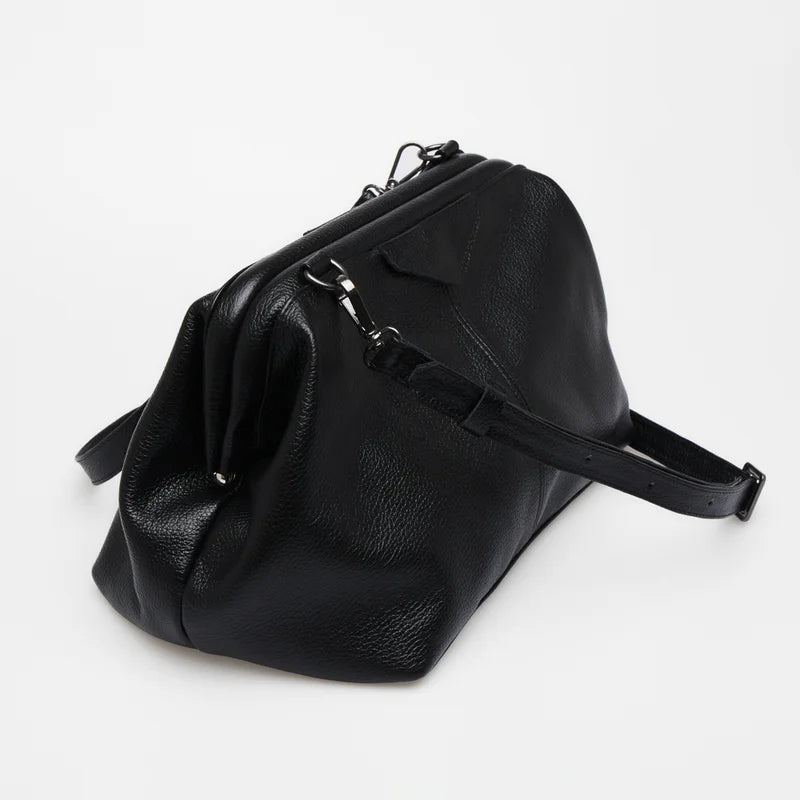 Cora Leather Bag - Black