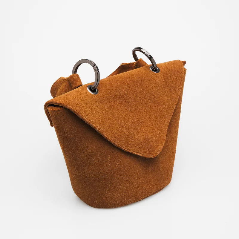 Leather Envelope Bag -  Caramel