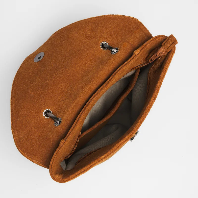 Leather Envelope Bag -  Caramel
