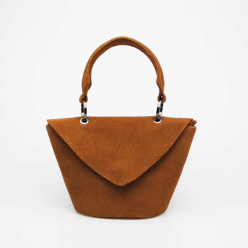 Leather Envelope Bag -  Caramel